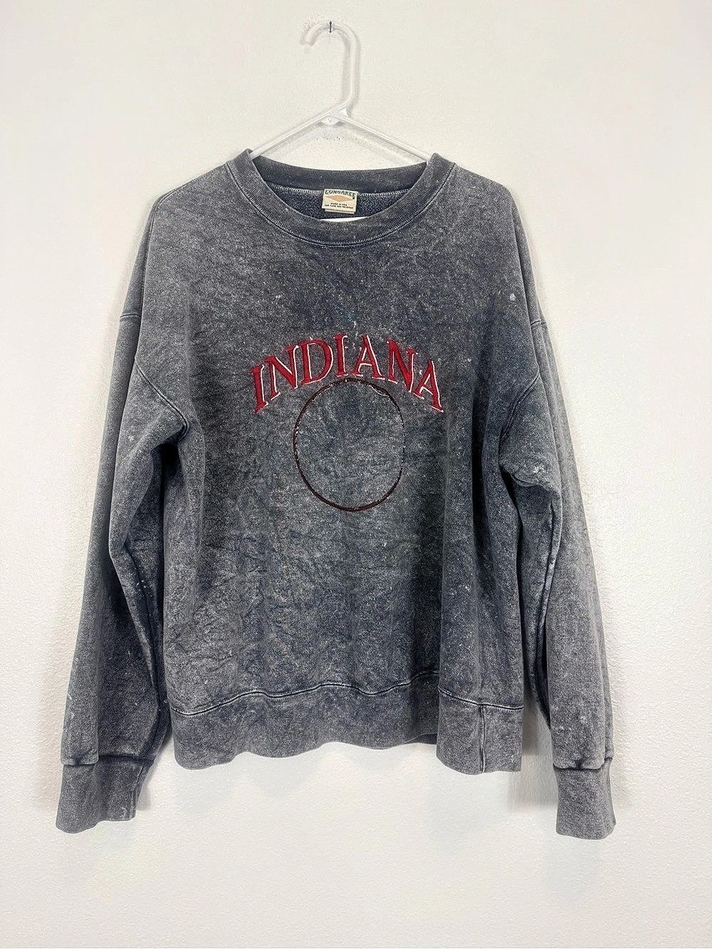 VTG 90’s Indiana Hoosiers University Sweatshirt Gray By Congaree USA Made
